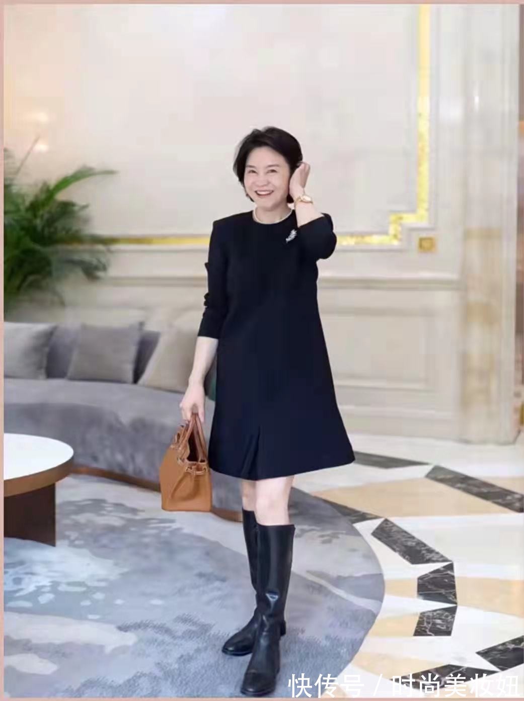 连衣裙|50岁女人穿搭要“贵气”,不信你看她,靠穿搭赢得体面又优雅