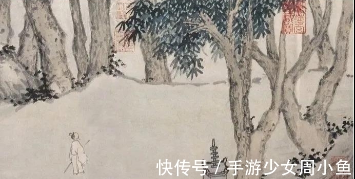 沈周#千人石有多大?无解,沈周用《千人石夜游图》展现自娱心境