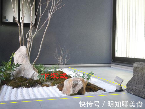 下沉式|谁家有楼梯,一定要在下面做个日式枯山水微景,1㎡越看越有意境