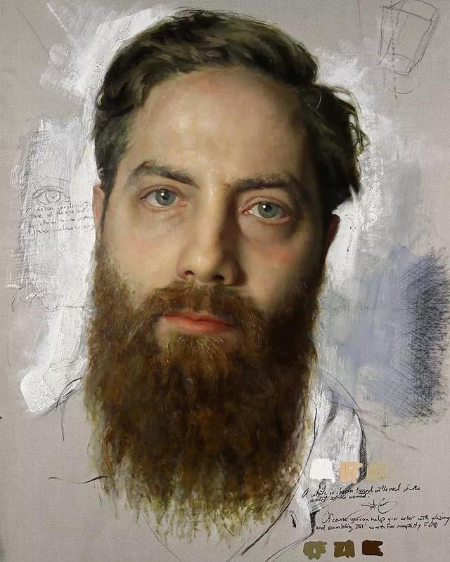 Cesar!古巴裔美国画家Cesar Santos人物肖像的作品