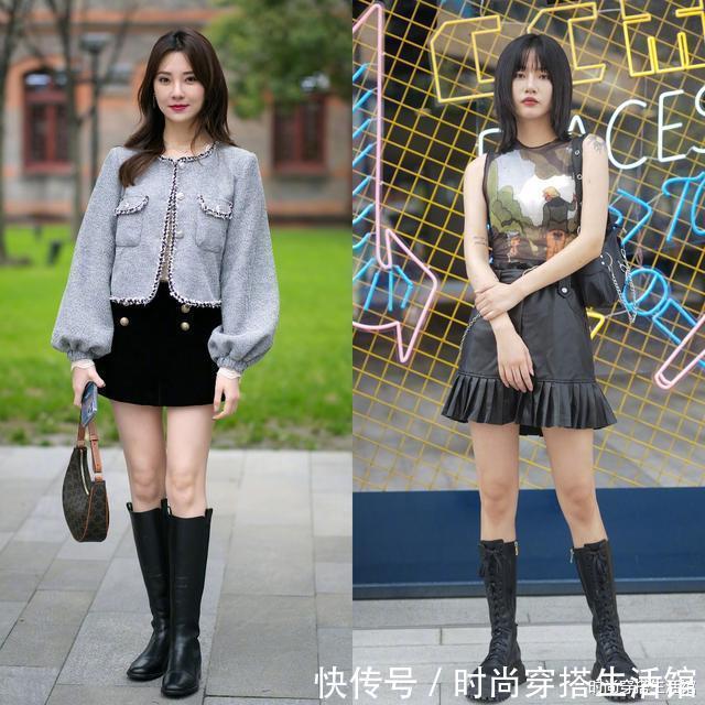 搭配|“短裙+长靴”才是今秋最强CP!时髦又显瘦,太适合普通人穿了