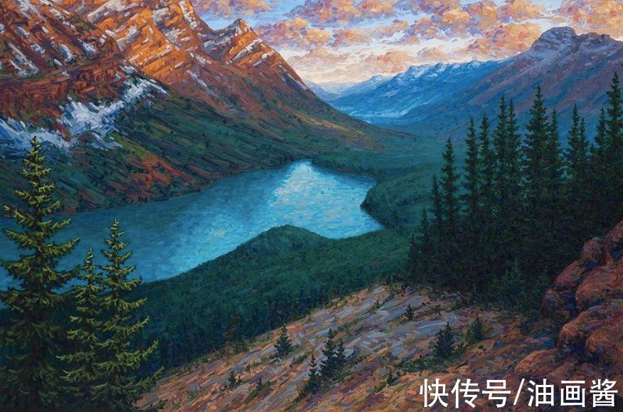 亚麻布&他自称是现代的印象派，看到这些风景画，确实很上头