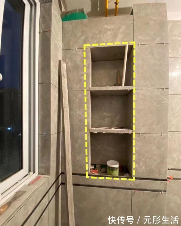水管|卫生间砌墙包了2根下水管，隔音降噪，顺便砌个壁龛给湿区收纳