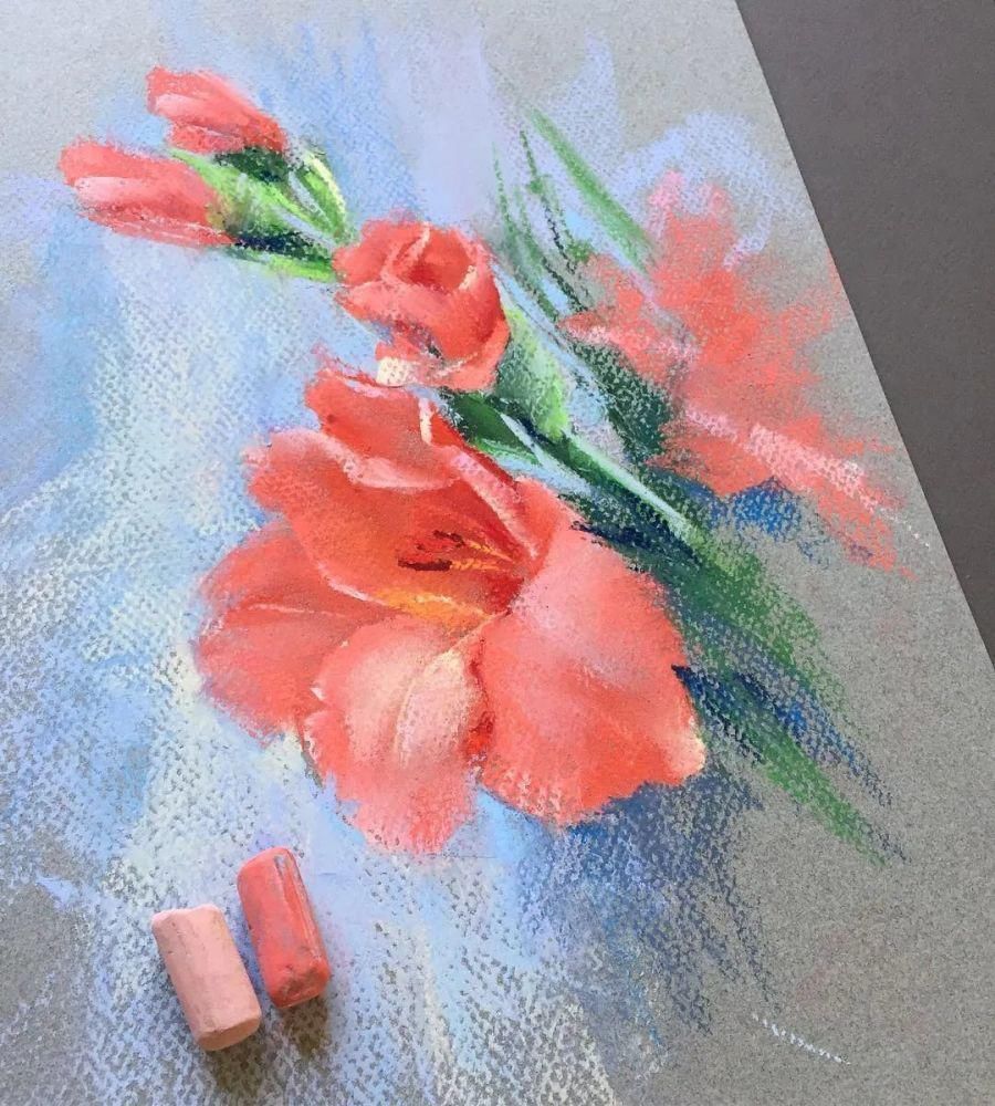 鲜花!太疯狂了!原来用粉笔画画,也可以这么美,简单几招教你,美到邻居羡慕嫉妒