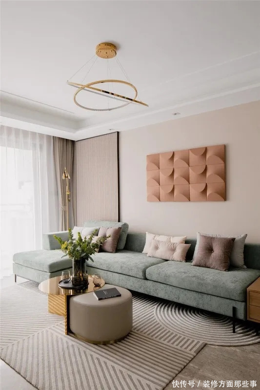 墙面|142平现代风三居室,粉色空间洋溢着青春的气息