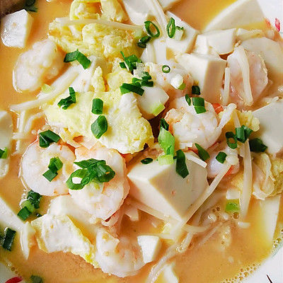 虾油菌菇豆腐煲