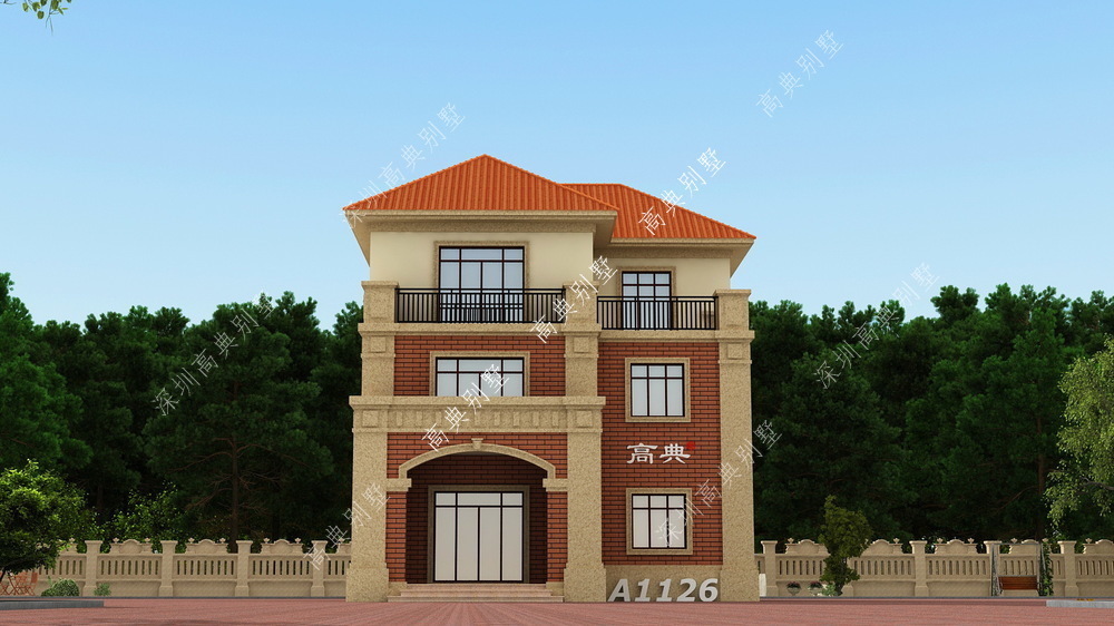 欧式别墅|这款三层欧式别墅,占地面积不大,除了家庭居住,还可以待客。