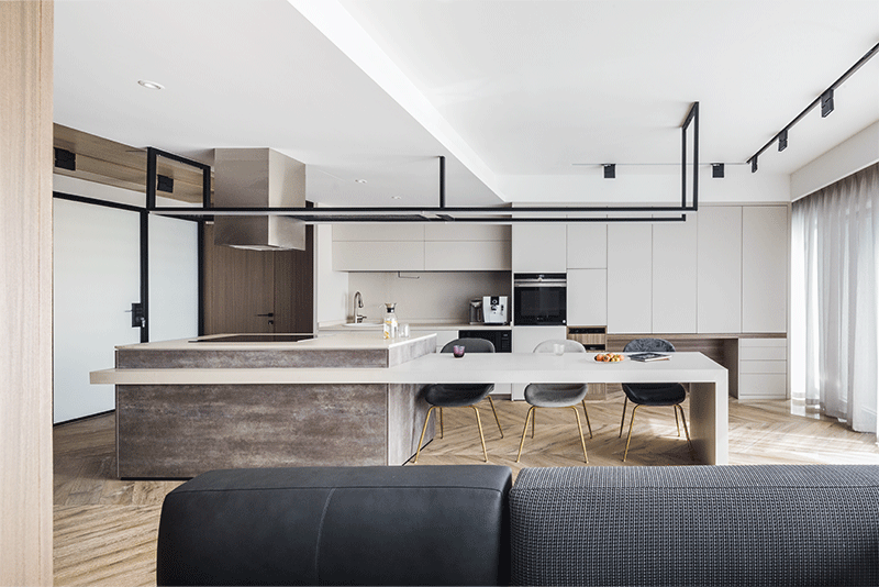 无主灯|180㎡现代极简，无主灯设计果然不凡，朴素的空间也有档次感