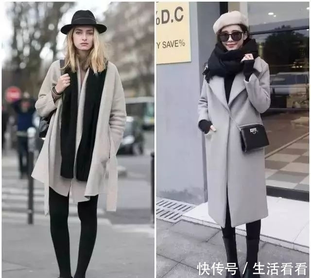 灰色大衣|原来围巾和大衣这么配,让你轻松撩到男神!女人最热爱的就属它了