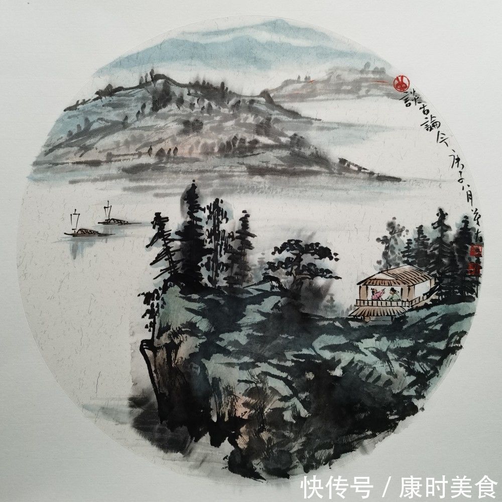 帆舟#横看成岭侧成峰——蔡茂友庚子年临摹山水作品欣赏