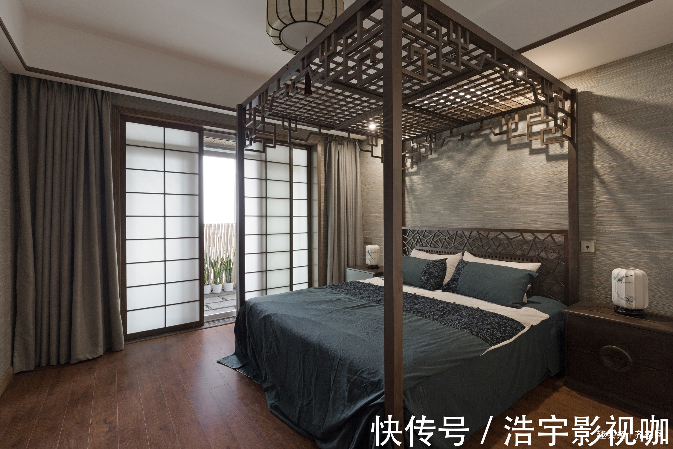 靠椅|150平中式风,传统靠椅,棚架床,古色古香,韵味十足!