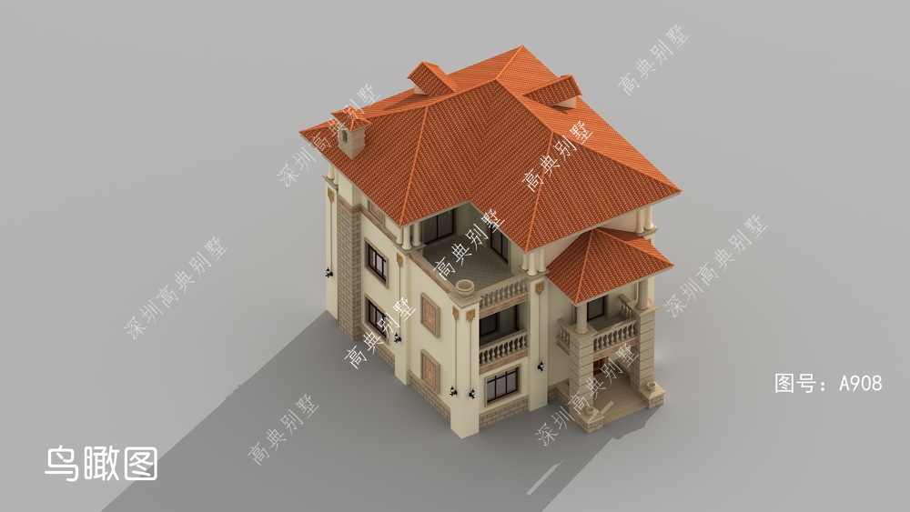 别墅|自建欧式别墅,色彩鲜明