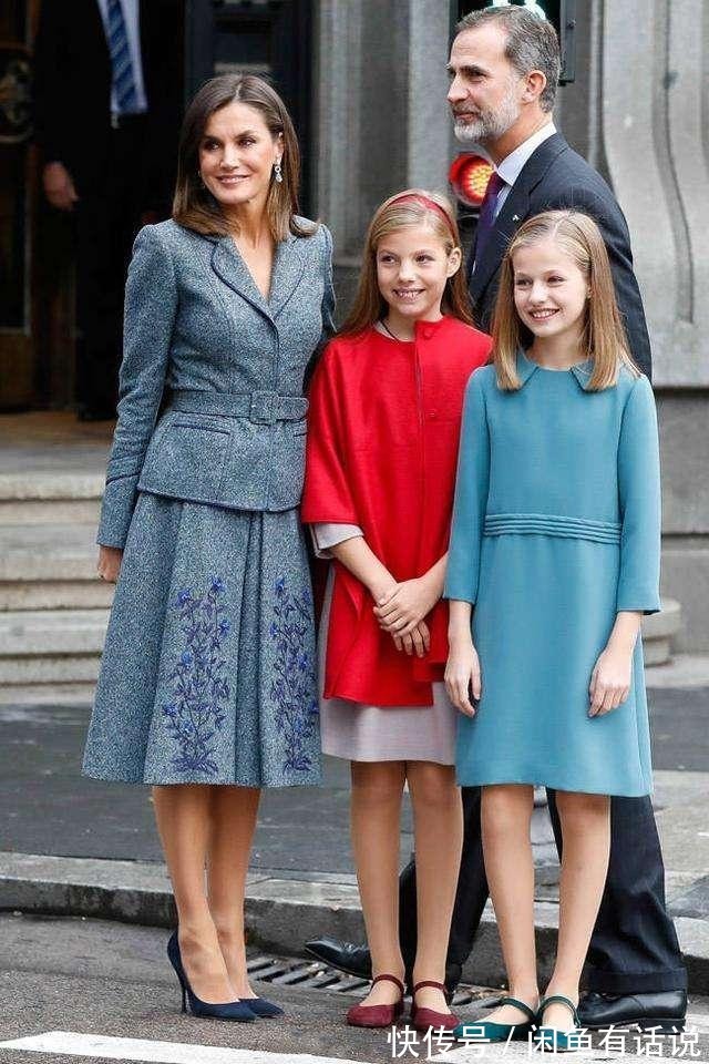 西班牙|西班牙公主真长高了好多,穿去年旧裙短了一截,气质都成熟不少