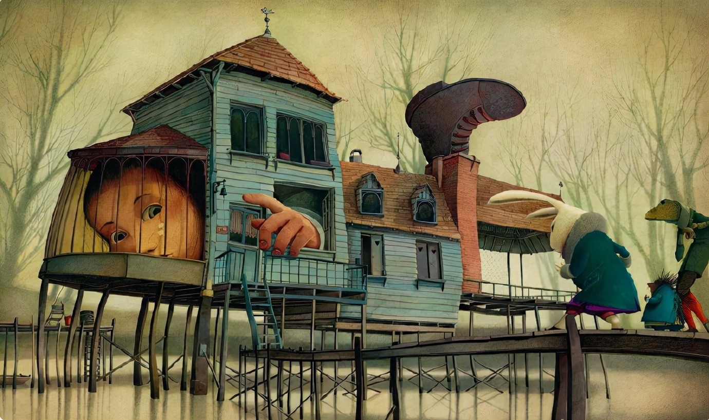 海贝卡·朵特梅-!插画师海贝卡·朵特梅-喜欢用不透明水彩作画,人物造型充满想象力并带有诡异气质