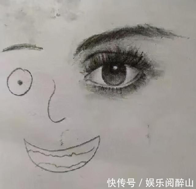 画风$当美术生画到一半懒得画了,画风逐渐变沙雕,老师:眼睛无法承受