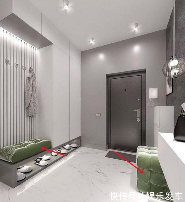 定制|我考虑清楚了,玄关柜靠墙定制L型,储物量大,功能一体化也不挤