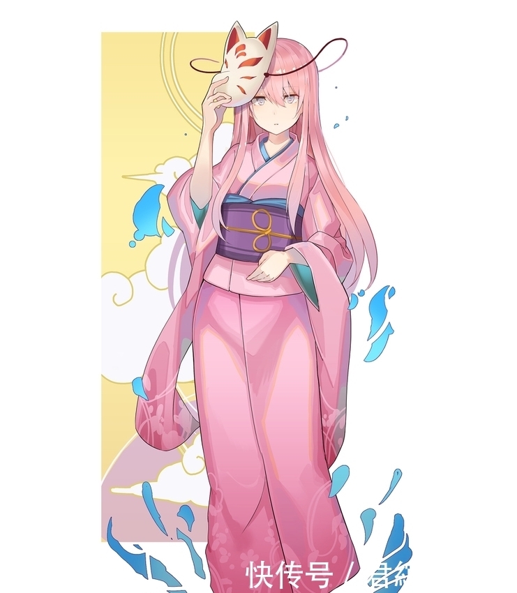 水彩动漫人物头发