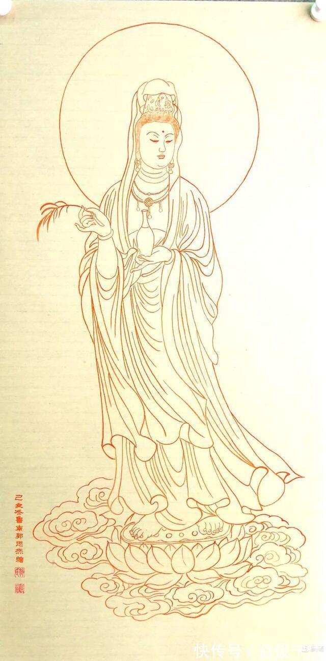 白描|实力派书画家郭思然先生,朱砂白描人物系列作品欣赏