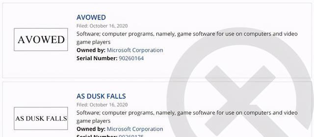降临|微软已完成两款新IP《宣誓》《黄昏降临时》商标注册