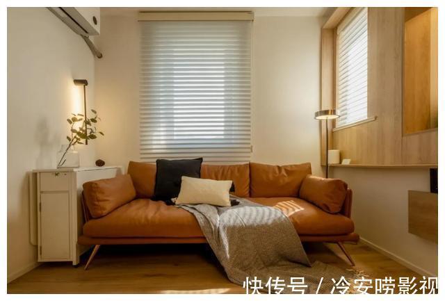 主卧|50㎡一字户型,逆袭两居室,独立厨房+办公区+浴缸全都有,真赞!