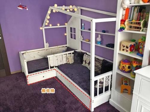 二胎家庭|上下铺二胎家庭都不用了，10㎡垂直放2张床，上下收纳中间隔断