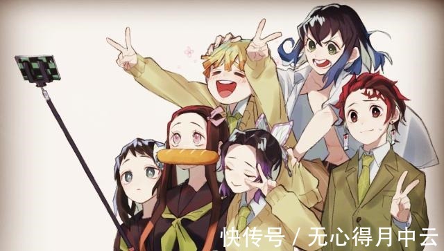 炭治郎|《鬼灭之刃》角色拍毕业照,我妻善逸乖巧可爱,伊之助被谁打了