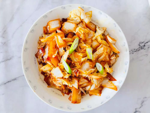 晒晒我家三口人的懒人午餐,4个菜有荤有素,网友:好吃还省事