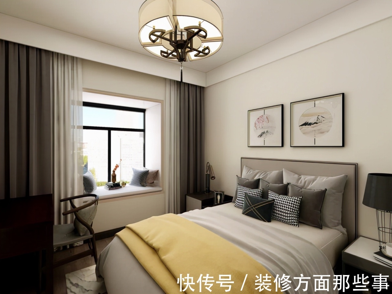 卫生间|95平新中式二居室,对称、留白、方圆的美展现得淋漓尽致