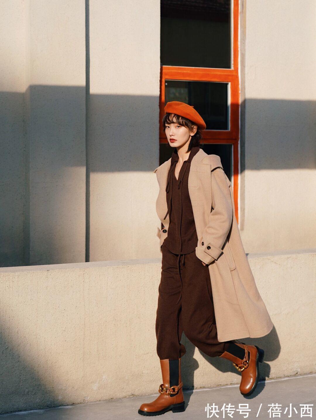 大衣|奔三奔四的女人一定要精致!冬季多穿“大地色大衣”,气质大加分