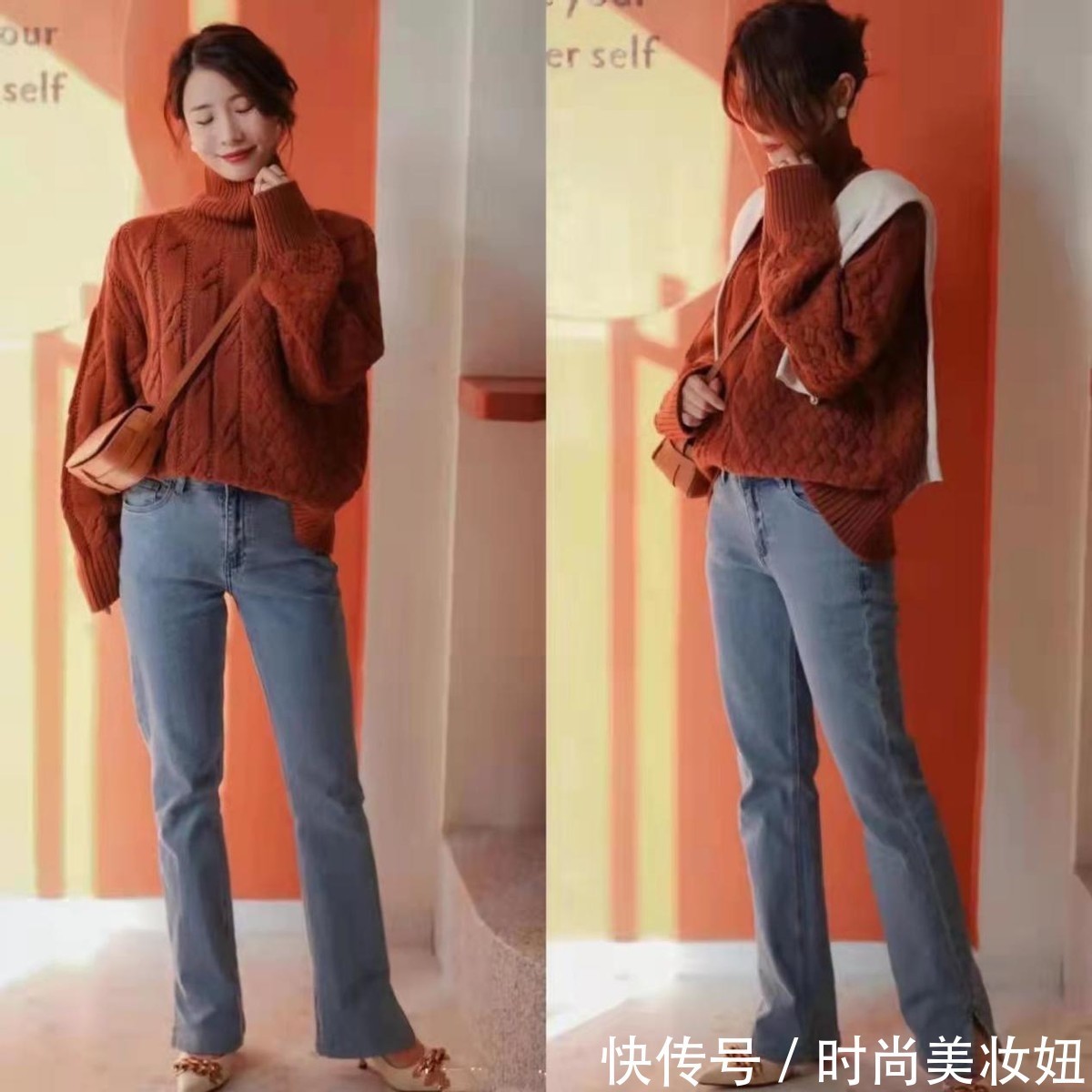 直筒裤|秋冬“最显瘦”的裤子穿搭,每一条都显瘦显腿长,小个子必备