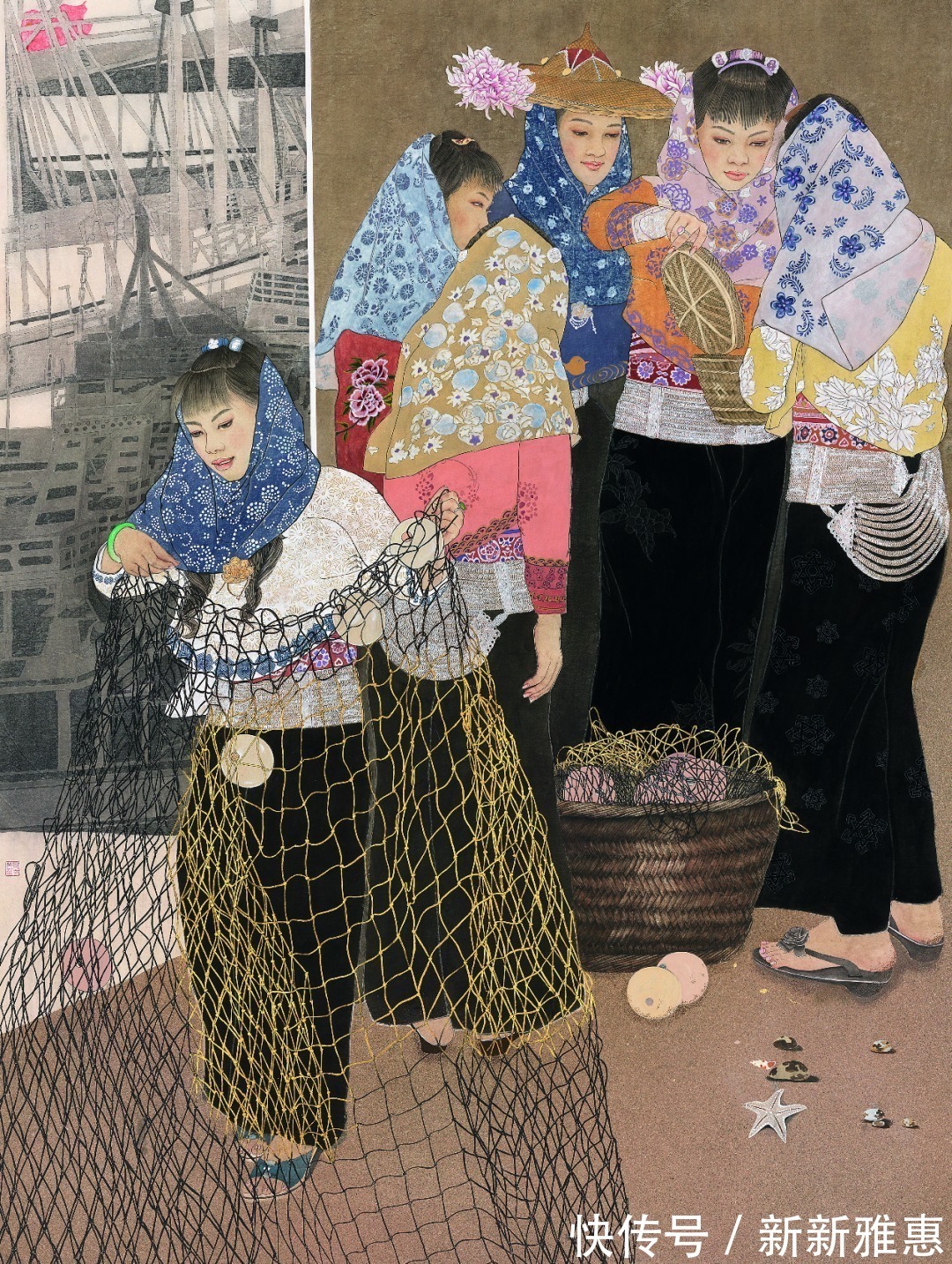 纸本设色|建党百年·艺术名家献礼——吕冬芳中国画作品赏析