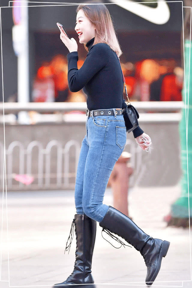 刘亦菲|街拍“微胖女神”,牛仔裤凹凸有致,短发妩媚气质超刘亦菲