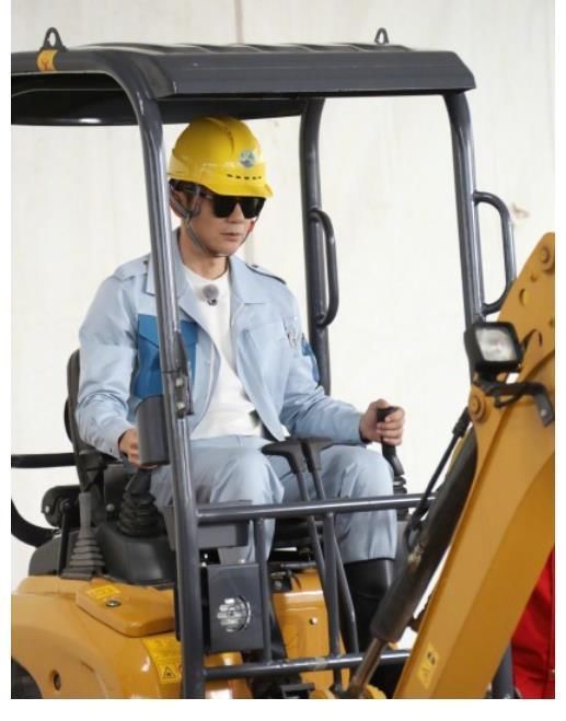 跑男全员开挖掘机路透出炉!Baby呆萌,白鹿专业,林一氛围感绝了