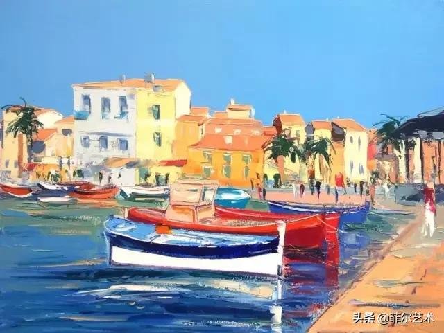 风景|法国画家Francis Taussac 笔下明快浓烈的色彩风景油画作品欣赏