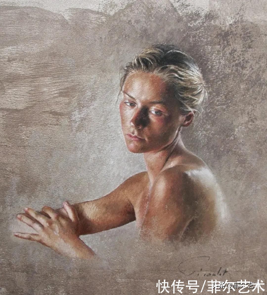 艺术学院$法国女粉彩大师,描绘的女性之美,细腻柔和