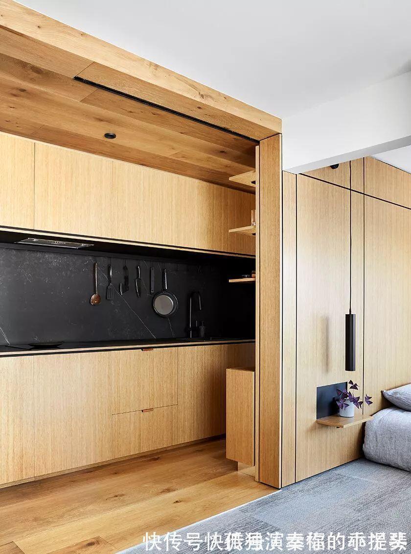 柜门|35㎡迷你小宅,定制柜解决全屋收纳,还有隐形餐桌!