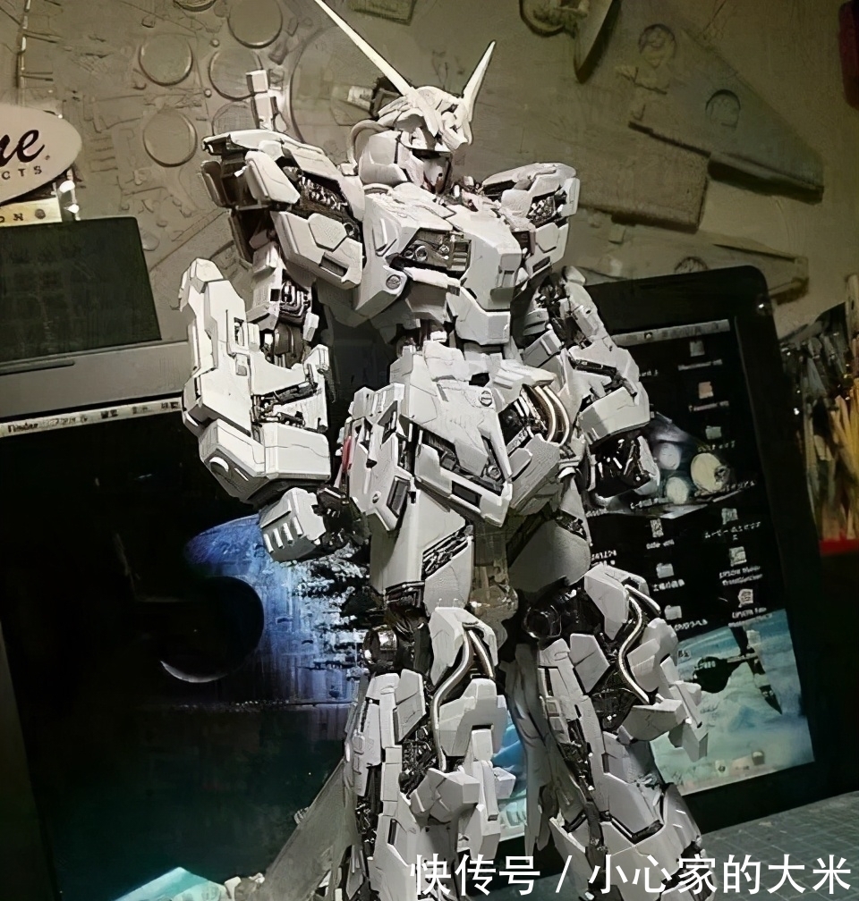 独角兽|金属涂装精神力骨架,破碎外甲独角兽高达模型