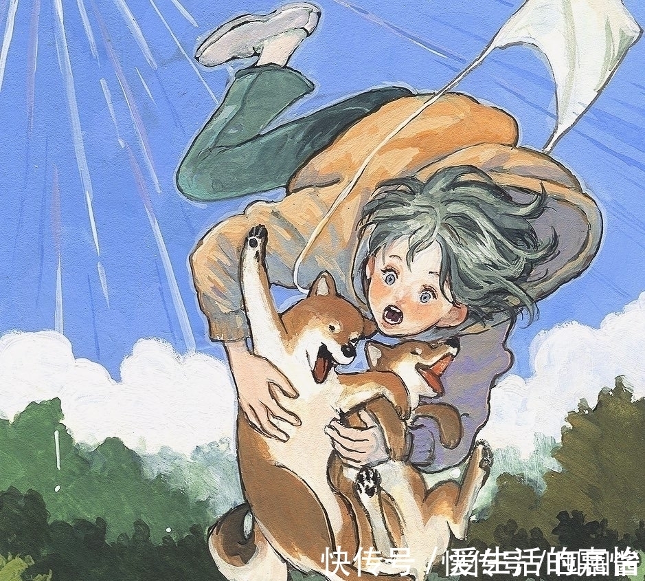 jiojio!看她画水彩都好治愈,她的插画人物随意、慵懒