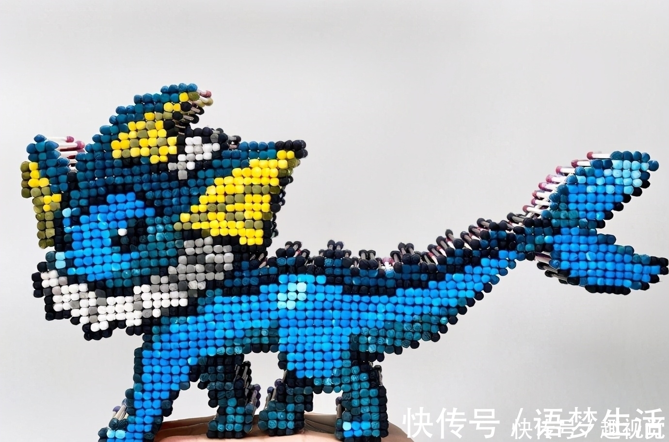 像素|用棉签画出《精灵宝可梦》,自带3D立体效果,完美还原童年像素风