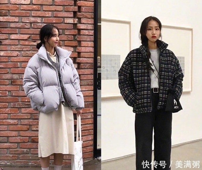 温柔有气质冬季穿搭,格纹上衣搭配直筒裤显女人味,做个精致女生