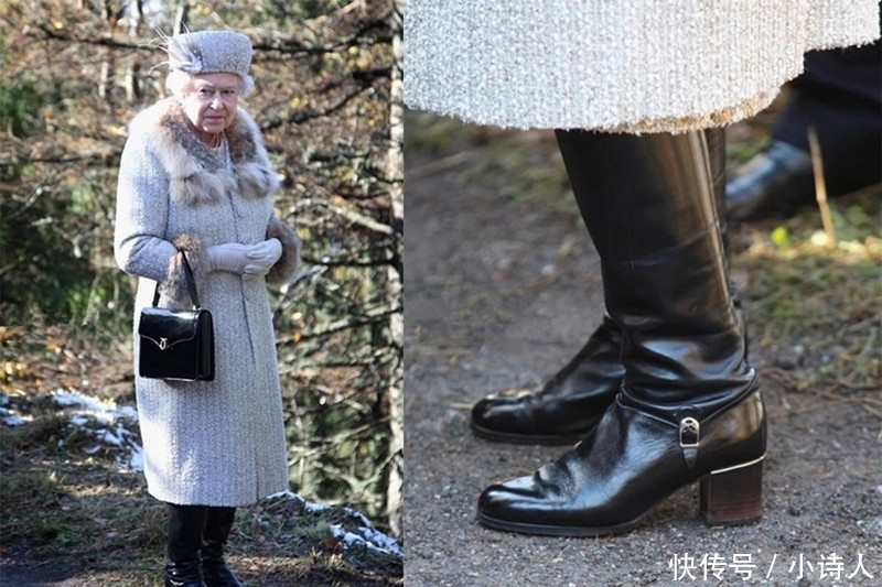 搭配|92岁英国女王告别“光腿”造型,穿长筒靴搭配大衣,时髦又保暖