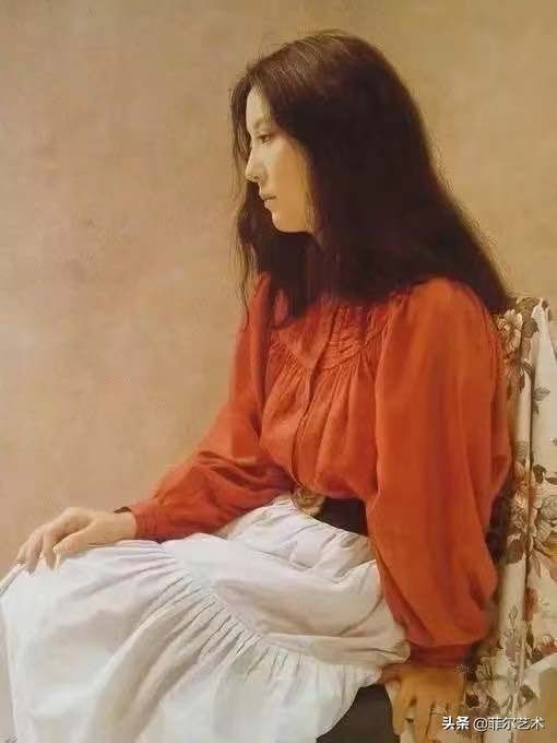 油画作品|日本著名油画家森木草介女性人物油画作品欣赏