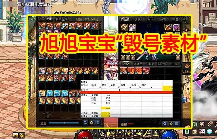 素材|DNF：旭旭宝宝“毁号素材”，茶哥再次上榜，100W直接打水漂