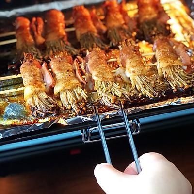 从来没想过比烧烤店还好吃的烤金针菇培根卷还能这么做