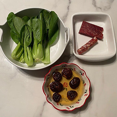 香肠|咸肉青菜汤饭