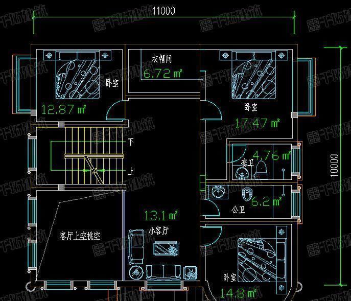 客厅|回农村建房,展示一套“牛”户型,二楼稍微改动就完美了