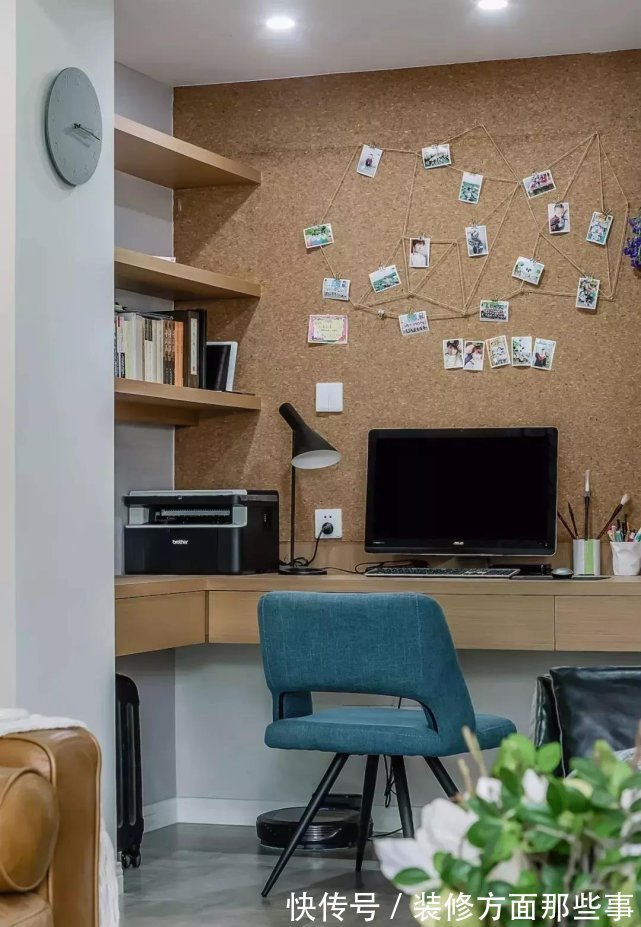 书房|120㎡挤出4间房,还有休闲的弧形小飘窗和步入式衣帽间