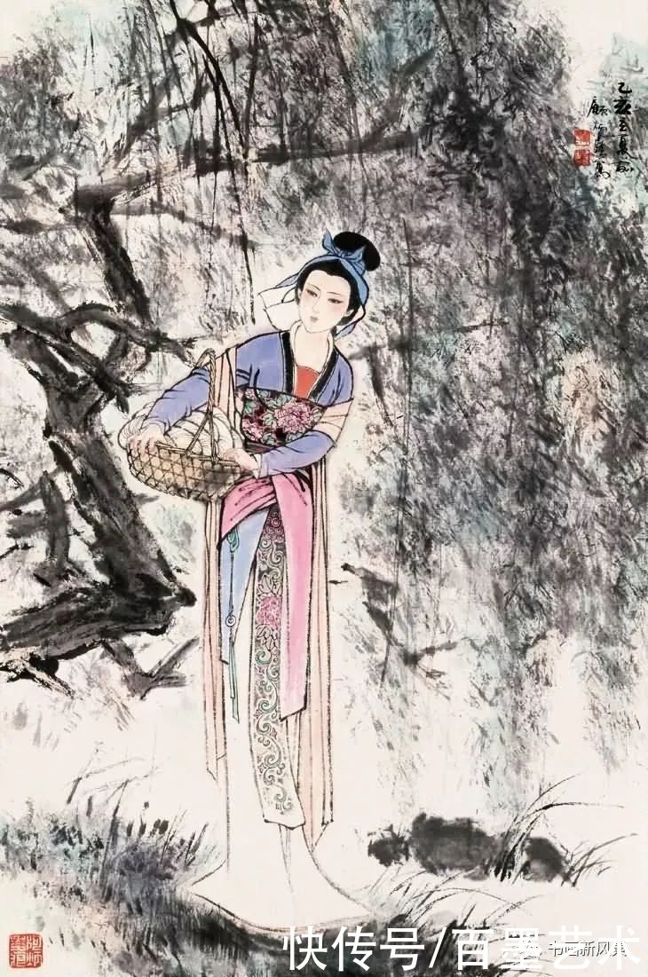 白描圣手画仕女，真美