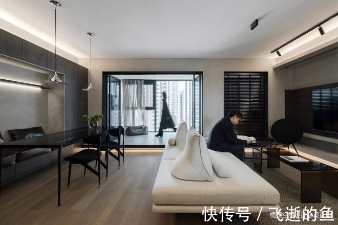 客厅|摩登玩味-新青年的现代酷宅