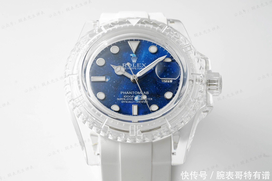 全水晶壳机身，爆改劳力士水鬼！撞表率为零的劳力士透明水鬼！